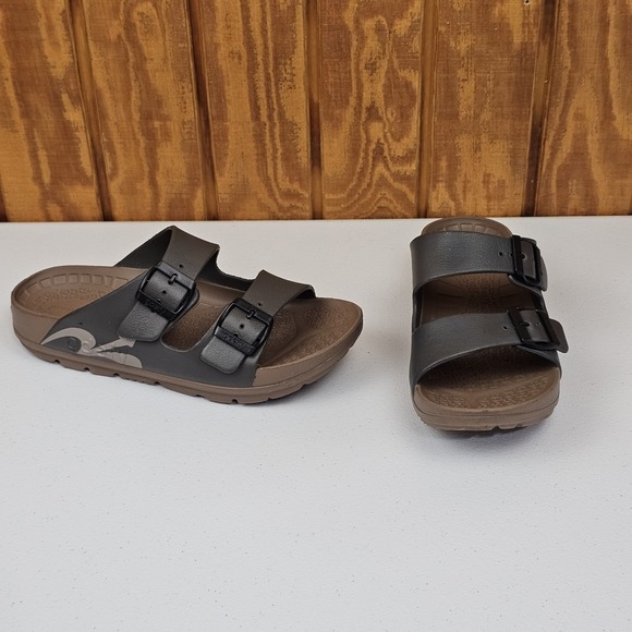 Gravity Defyer Other - Gdefy Upbov Men's Size 9 Slide Recovery Sandals Brown Cushy Support Buckles